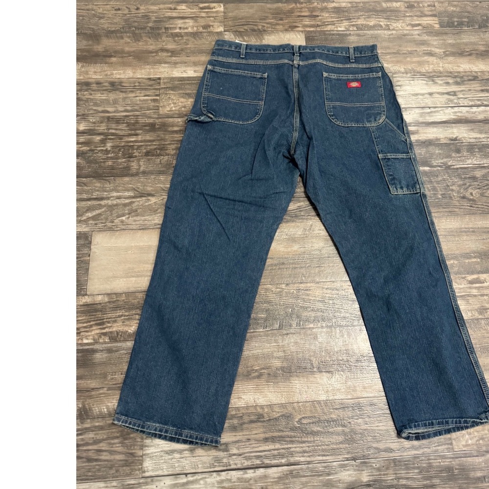 Dickies Mens Carpenter Jeans Medium Wash Denim Work Pants 40x32